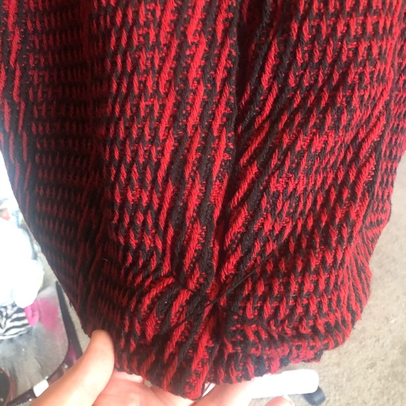 🎁Black and Red Thigh Length Pea Coat🎁 - Picture 7 of 8